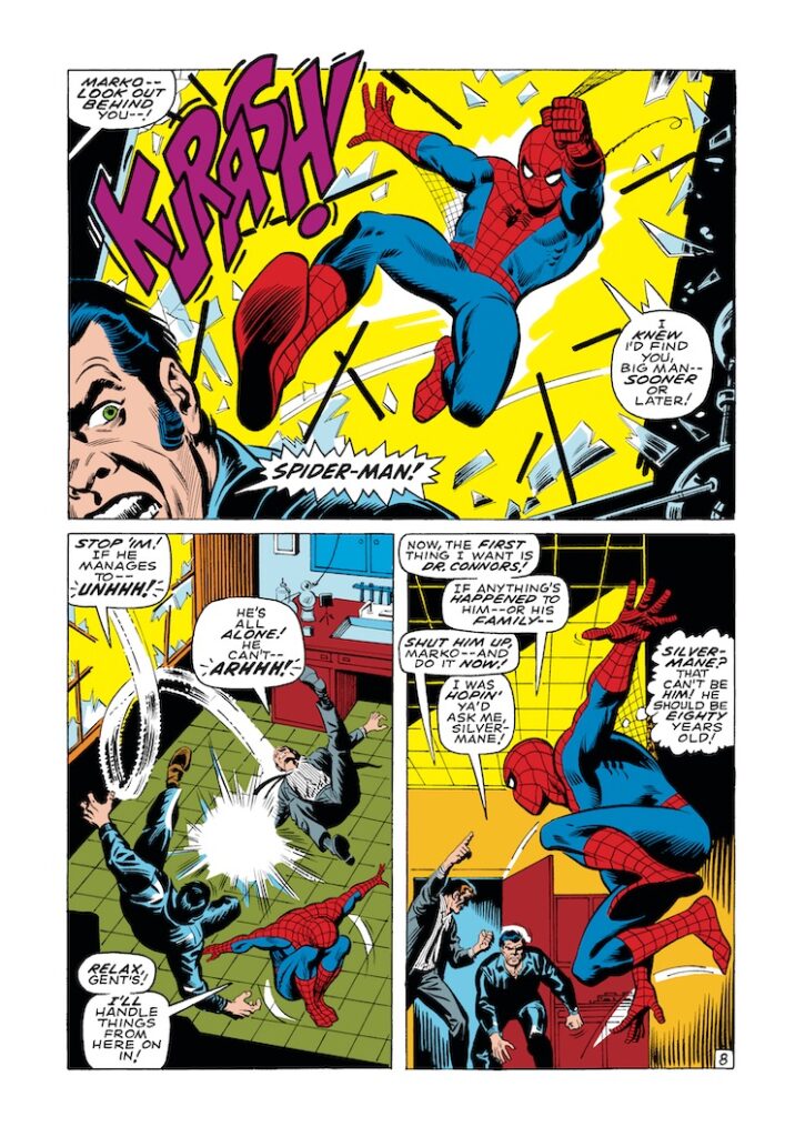 Amazing Spider-Man #75, pg. 8; layouts, John Romita Sr.; pencils and inks, Jim Mooney; Man Mountain Marko, gang war
