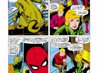 Amazing Spider-Man #76, pg. 4; layouts, John Buscema; pencils and inks, Jim Mooney; Dr. Curt Connors, Billy Connors, Martha Connors, The Lizard