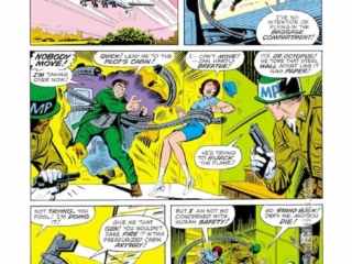 Amazing Spider-Man #88, pg. 10; pencils, John Romita Sr.; inks, Jim Mooney; Doctor Octopus, airplane hijacking