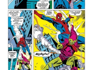 Amazing Spider-Man #98, pg. 17; pencils, Gil Kane; inks, Frank Giacoia; Green Goblin