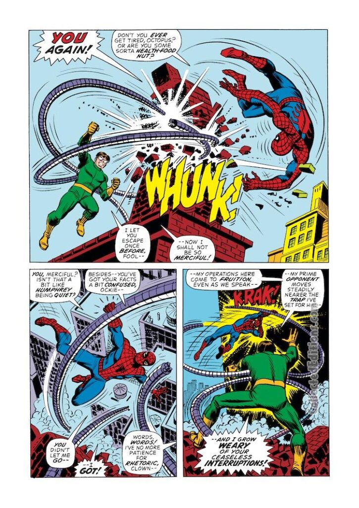 Amazing Spider-Man #113, pg. 16; pencils and inks, John Romita Sr.; art assistants, Tony Mortellaro, Jim Starlin; Doctor Octopus