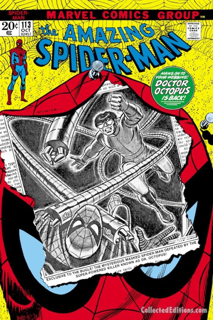 Amazing Spider-Man #113 cover; pencils and inks, John Romita Sr.; Doctor Octopus Is Back