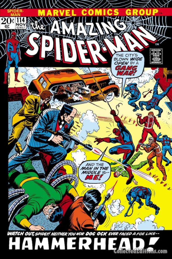 Amazing Spider-Man #114 cover; pencils and inks, John Romita Sr.; Gang War, Hammerhead, first appearance