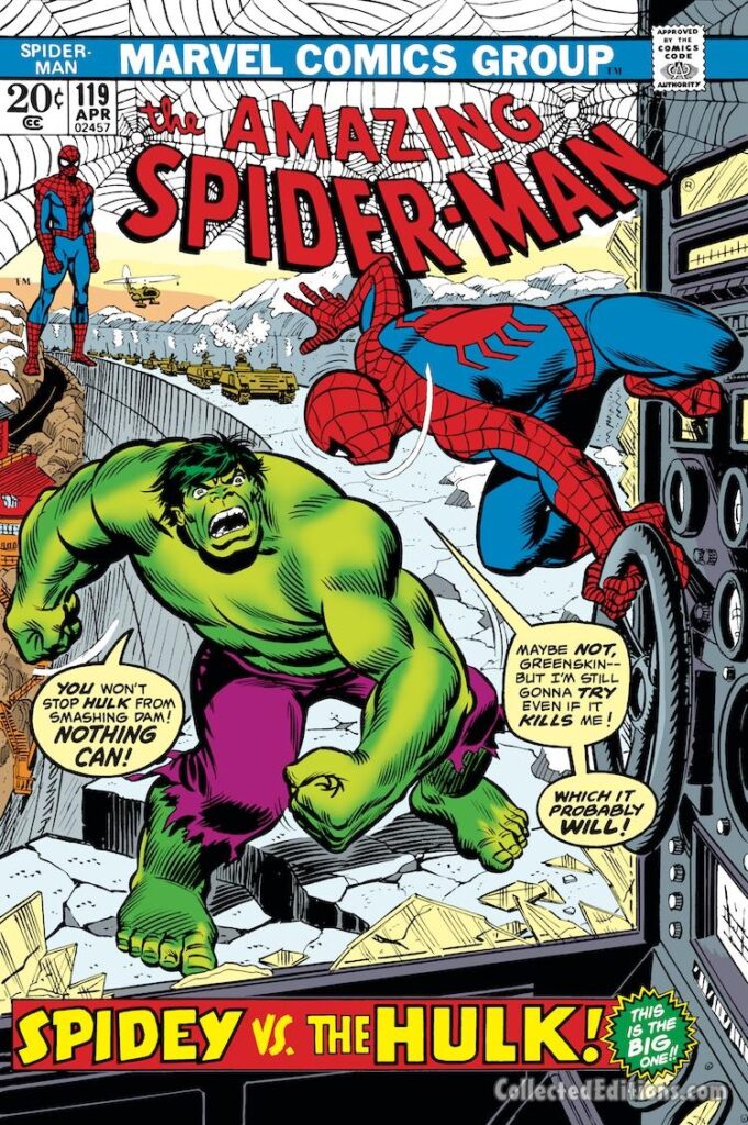 Amazing Spider-Man #119 cover; pencils and inks, John Romita Sr.; Spidey vs. Hulk