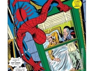 Amazing Spider-Man #121, pg. 1; pencils, Gil Kane; inks, John Romita; Gerry Conway, Harry Osborn, splash page