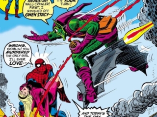Amazing Spider-Man #122 cover; pencils and inks, John Romita Sr.; Green Goblin Last Stand, Death of Gwen Stacy