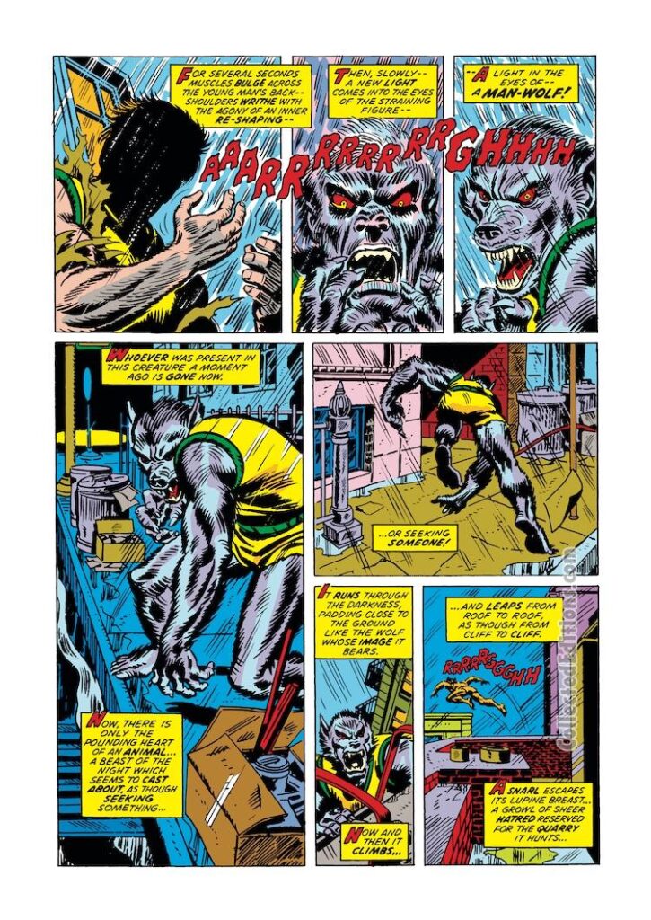 Amazing Spider-Man #124, pg. 8; pencils, Gil Kane; inks, John Romita; Man-Wolf, John Jameson