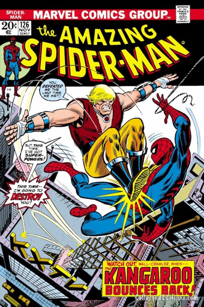 Amazing Spider-Man #126 cover; pencils and inks, John Romita Sr.; Kangaroo Bounces Back