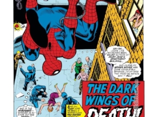 Amazing Spider-Man #127, pg. 1; pencils, Ross Andru; inks, Frank Giacoia, Dave Hunt; Gerry Conway, Dark Wings of Death splash page