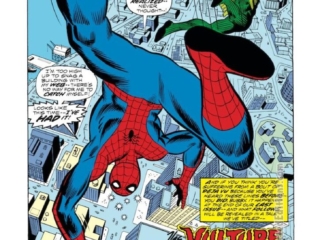 Amazing Spider-Man #128, pg. 1; pencils, Ross Andru; inks, Frank Giacoia, Dave Hunt; Gerry Conway, The Vulture Hangs High, splash page