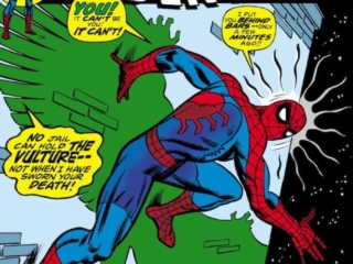 Amazing Spider-Man #128 cover; pencils and inks, John Romita Sr.; Shadow of the Vulture