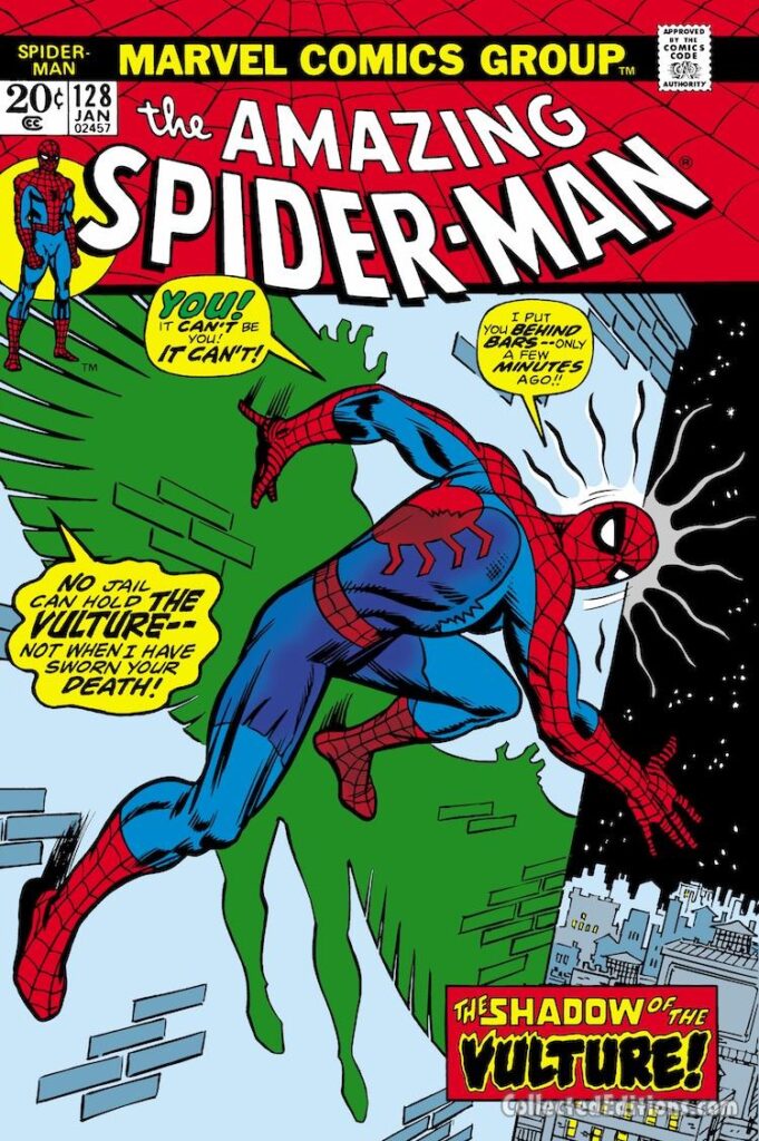 Amazing Spider-Man #128 cover; pencils and inks, John Romita Sr.; Shadow of the Vulture