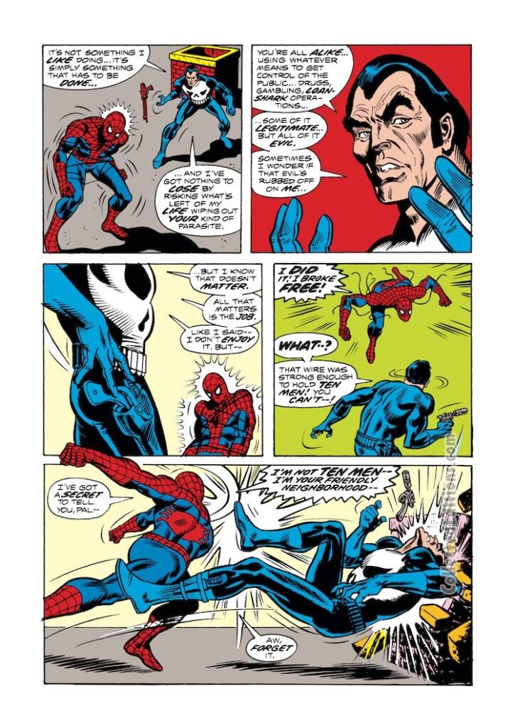 Amazing Spider-Man #129, pg. 10; pencils, Ross Andru; inks, Frank Giacoia, Dave Hunt; first appearance of the Punisher, Frank Castle, Jackal