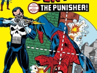 Amazing Spider-Man #129 cover; pencils, Gil Kane; inks, John Romita Sr.; first appearance of The Punisher, Frank Castle, The Jackal