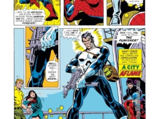 Amazing Spider-Man #134, pg. 18; pencils, Ross Andru; inks, Frank Giacoia, Dave Hunt; Punisher