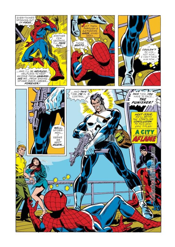 Amazing Spider-Man #134, pg. 18; pencils, Ross Andru; inks, Frank Giacoia, Dave Hunt; Punisher