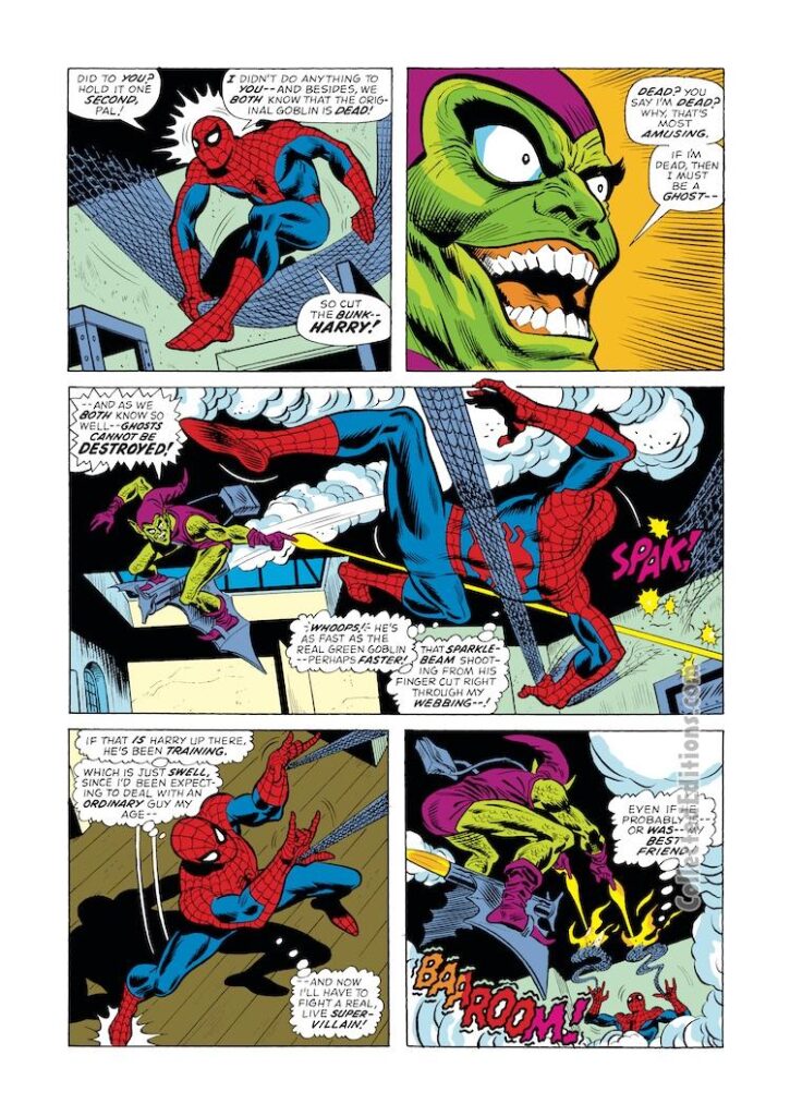 Amazing Spider-Man #136, pg. 13; pencils, Ross Andru; inks, Frank Giacoia, Dave Hunt; Green Goblin