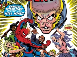 Amazing Spider-Man #138 cover; pencils, Gil Kane; inks, John Romita Sr.; Madness Means the Mindworm