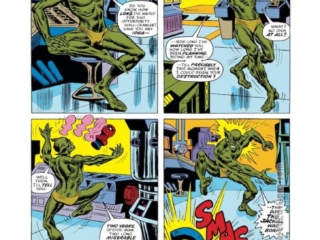 Amazing Spider-Man #146, pg. 2; pencils, Ross Andru; inks, Mike Esposito, Frank Giacoia, John Romita Jr., John Romita Sr., John Tartaglione Amazing Spider-Man #146, pg. 2; pencils, Ross Andru; inks, Mike Esposito, Frank Giacoia, John Romita Jr., John Romita Sr., John Tartaglione; The Jackal, Original Clone Saga, Miles Warren, college professor, laboratory