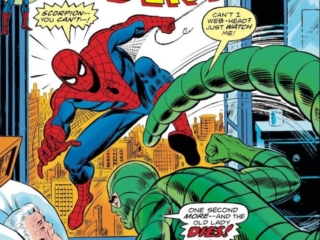 Amazing Spider-Man #146 cover; pencils and inks, John Romita Sr. Amazing Spider-Man #146 cover; pencils and inks, John Romita Sr.; When Strikes The Scorpion, Aunt May Parker