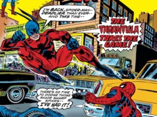 Amazing Spider-Man #147 cover; pencils and inks, John Romita Sr. Amazing Spider-Man #147 cover; pencils and inks, John Romita Sr.; Tarantula Takes the Game