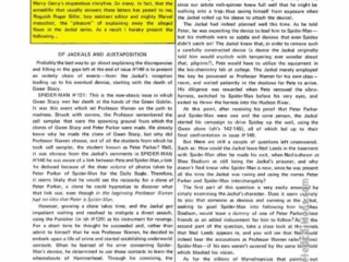 Marvel Masterworks: Amazing Spider-Man Vol. 15 bonus: Spider's Web letters page from Amazing Spider-Man #153 Marvel Masterworks: Amazing Spider-Man Vol. 15 bonus: Spider's Web letters page from Amazing Spider-Man #153; Of Jackals and Juxtapositions, Len Wein, Marv Wolfman