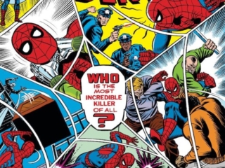 Amazing Spider-Man #155 cover; pencils and inks, John Romita Sr. Amazing Spider-Man #155 cover; pencils and inks, John Romita Sr.; Whodunit