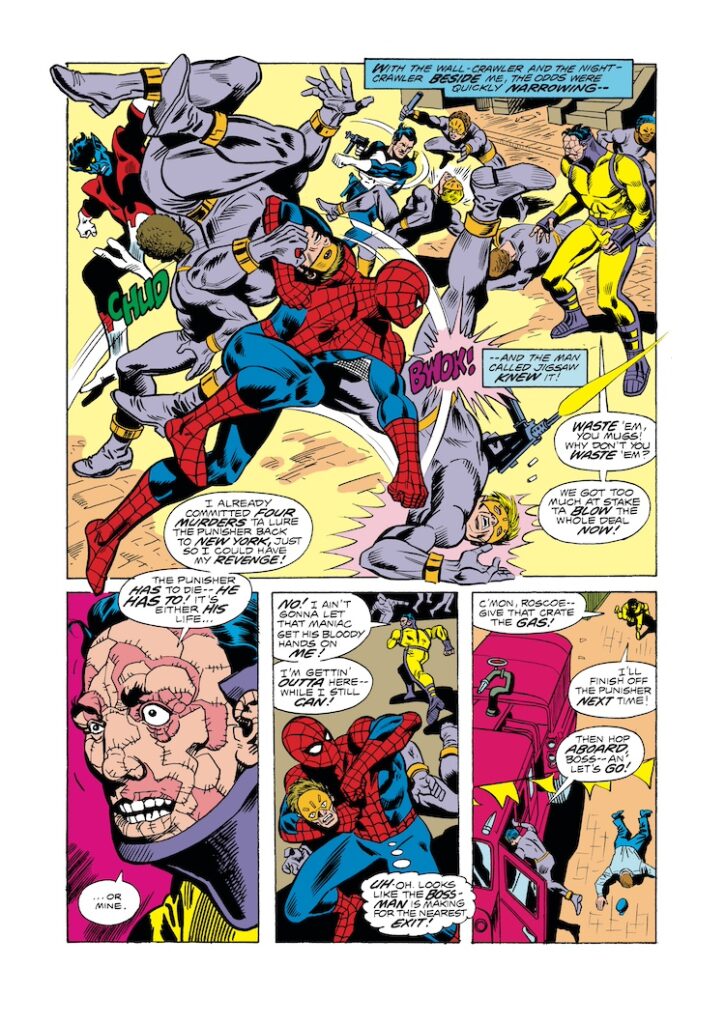 Amazing Spider-Man #162, pg. 15; pencils, Ross Andru; inks, Mike Esposito; Jigsaw, Punisher