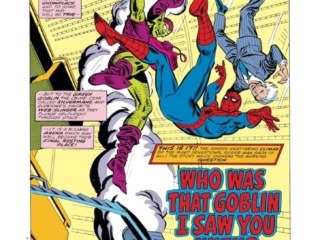 Amazing Spider-Man #180, pg. 1; pencils, Ross Andru; inks, Mike Esposito; Len Wein, writer, Stan Lee Presents, Who Was That Green Goblin I Saw You With, Silvermane