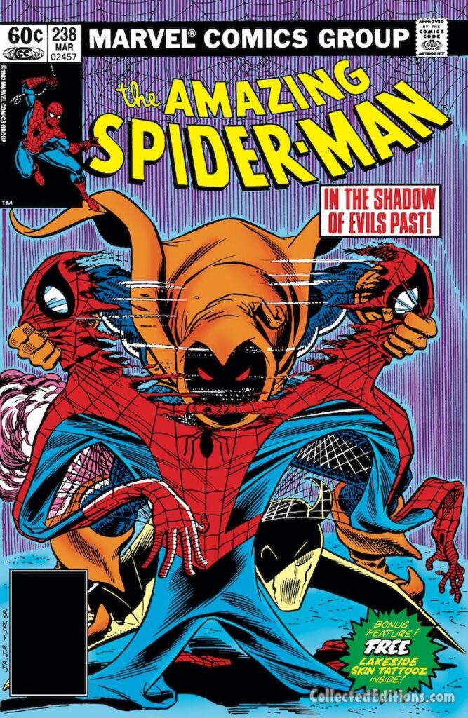 Amazing Spider-Man #238 cover; pencils, John Romita Jr.; inks, John Romita Sr.; Hobgoblin, In the Shadow of Evils Past, Free Lakeside Skin Tattooz