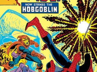 Amazing Spider-Man #239 cover; pencils, John Romita Jr.; inks, Al Milgrom; Now Strikes the Hobgoblin