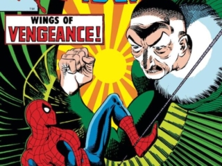 Amazing Spider-Man #240 cover; pencils, John Romita Jr.; inks, Bob Layton ; Wings of Vengeance, Vulture, Adrian Toomes