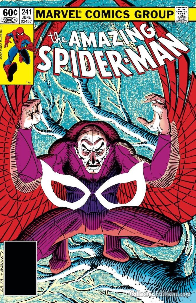 Amazing Spider-Man #241 cover; pencils, John Romita Jr.; inks, Terry Austin; Vulture, Adrian Toomes