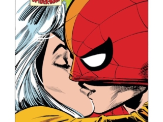 Amazing Spider-Man #244, pg. 1; pencils, Roger Stern; inks, Klaus Janson; Black Cat kiss, Stan Lee Presents Ordeals, Roger Stern, splash page