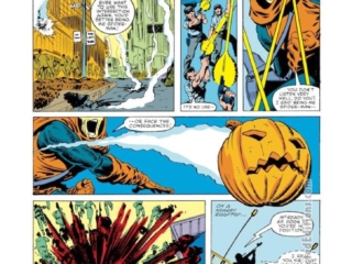 Amazing Spider-Man #245, pg. 16; pencils, John Romita Jr.; inks, Dave Simons; Hobgoblin, NYPD, goblin bombs