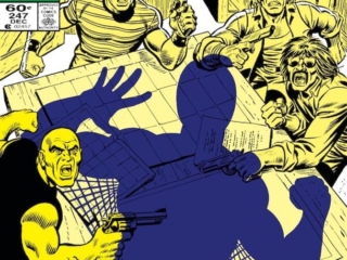 Amazing Spider-Man #247 cover; pencils, John Romita Jr.; inks, John Romita Sr.