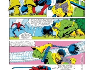 Amazing Spider-Man #248. &ldquo;And He Cries Like a Thunderbolt&rdquo;, pg. 5; pencils, John Romita Jr.; inks, Brett Breeding; Thunderball