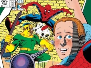 Amazing Spider-Man #248 cover; pencils, John Romita Jr.; inks, Terry Austin; The Kid Who Collects Spider-Man, Thunderball