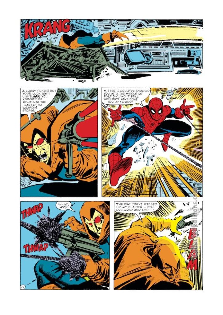 Amazing Spider-Man #250, pg. 19; pencils, John Romita Jr.; inks, Klaus Janson; Hobgoblin