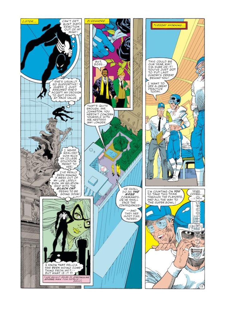 Amazing Spider-Man #253, pg. 11; pencils, Rick Leonardi; inks, Bill Anderson; first appearance, The Rose