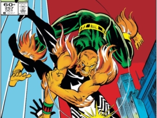 Amazing Spider-Man #257 cover; pencils, Ron Frenz; inks, Joe Rubinstein; The Puma/Thomas Fireheart