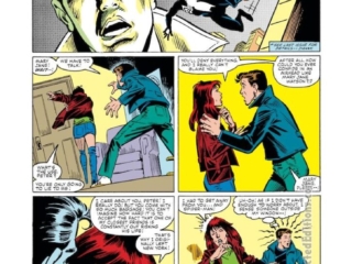 Amazing Spider-Man #258, pg. 2; pencils, Rick Leonardi; inks, Joe Rubinstein; The Puma, Mary Jane Watson, secret identity