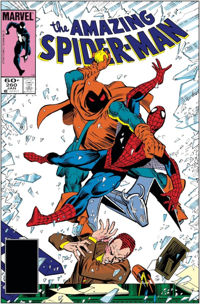 Amazing Spider-Man #260 cover; pencils, Ron Frenz; inks, Joe Rubinstein; Hobgoblin, Harry Osborn