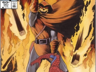 Amazing Spider-Man #261 cover; pencils and inks, Charles Vess; Hobgoblin, Roderick Kingsley