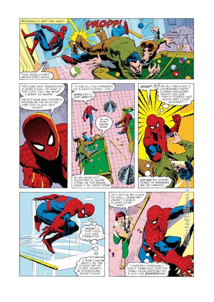 Amazing Spider-Man #272, pg. 3; pencils, Sal Buscema; inks, Kyle Baker