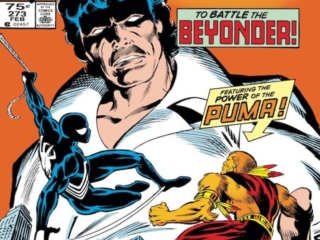 Amazing Spider-Man #273 cover; pencils, Ron Frenz; inks, Joe Rubinstein; To Battle the Beyonder, Featuring the Power of the Puma, Secret Wars II crossover