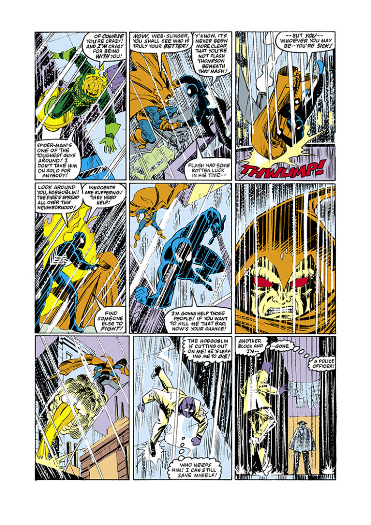Amazing Spider-Man #286, pg. 20; pencils, Alan Kupperberg; inks, Jim Fern, Art Nichols; Jack O’Lantern, Hobgoblin, black costume, Arranger, the Rose