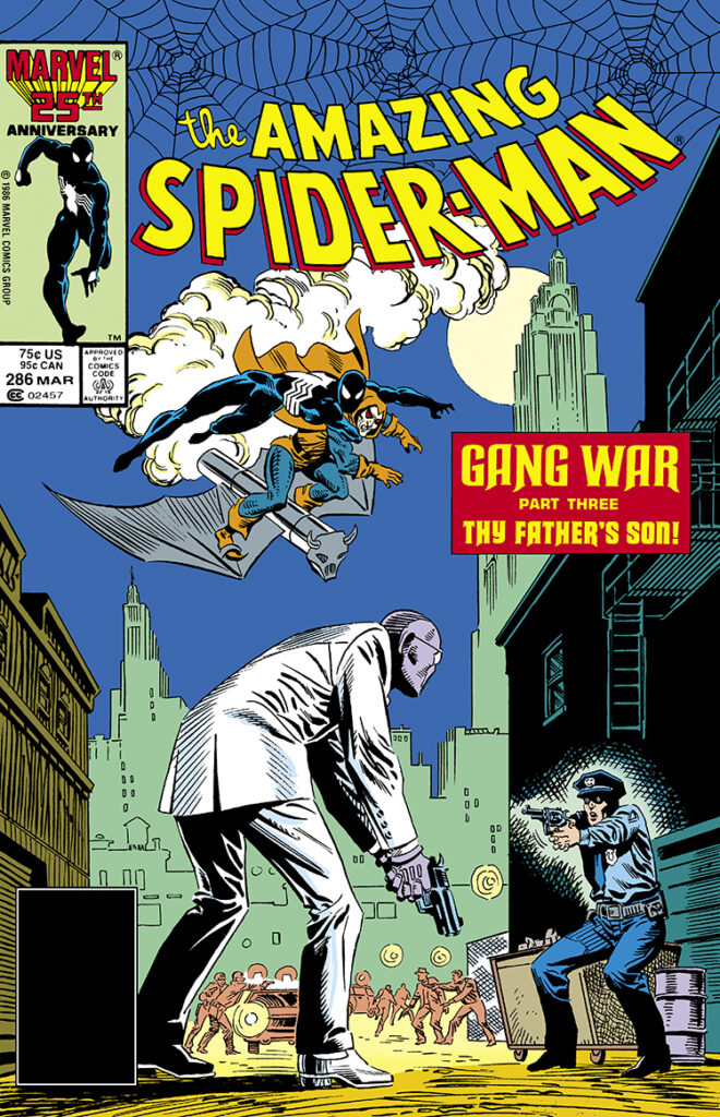 Amazing Spider-Man #286 cover; pencils, Bob Hall; inks, Al Milgrom; Gang War Part Three, Thy Father’s Son, Hobgoblin, Rose
