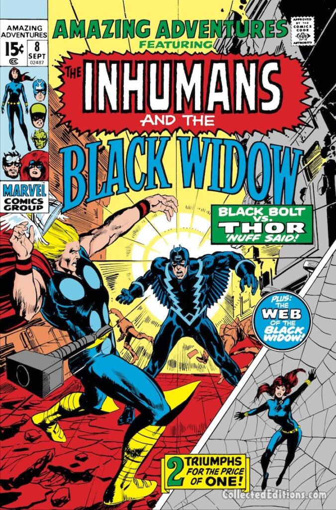 Amazing Adventures #8 cover; pencils and inks, Neal Adams Black Widow