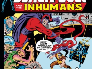 Amazing Adventures #9 cover; pencils, John Buscema; inks, Joe Sinnott; Inhumans, Black Bolt, Karnak, Medusa, Gorgon, The Madness of Magneto